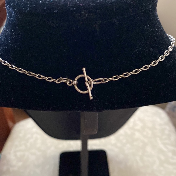 Sterling silver cross pendant and chain with multi colored gemstones/marcasite. - Picture 4 of 4